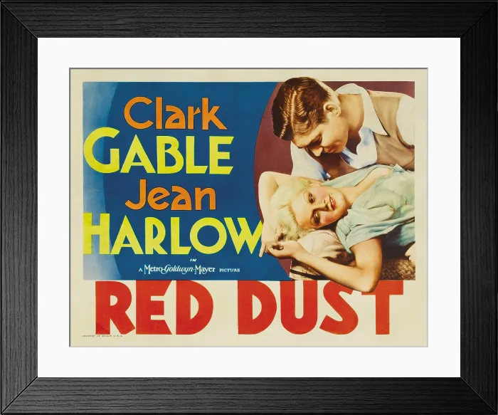 Framed Print : RED DUST, from left: Jean Harlow, Clark Gable, 1932