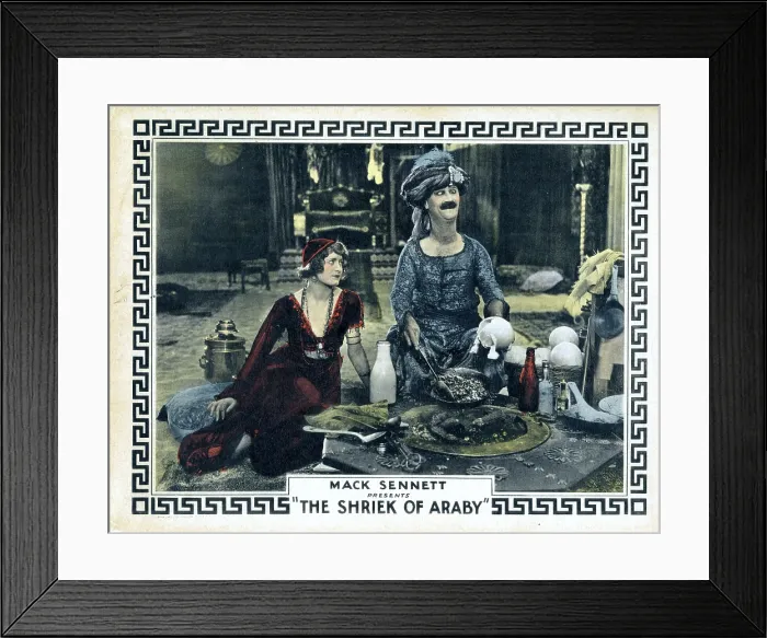 Framed Print : THE SHRIEK OF ARABY, from left, Kathryn McGuire, Ben Turpin, 1923 Framed Print : THE SHRIEK OF ARABY, from left, Kathryn McGuire, Ben Turpin, 1923