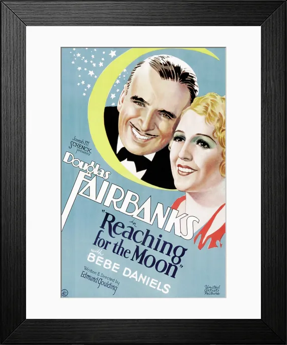 Framed Print : REACHING FOR THE MOON, from left: Douglas Fairbanks, Bebe Daniels, 1930