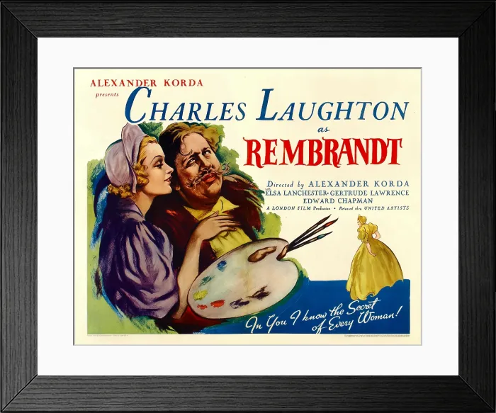 Framed Print : REMBRANDT, right: Charles Laughton, 1936 Framed Print : REMBRANDT, right: Charles Laughton, 1936