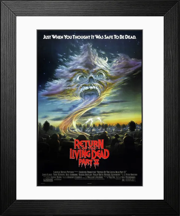 Framed Print : RETURN OF THE LIVING DEAD PART II, US poster, 1988