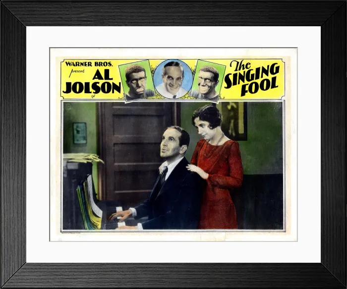 Framed Print : THE SINGING FOOL, from left, Al Jolson, Betty Bronson, 1928
