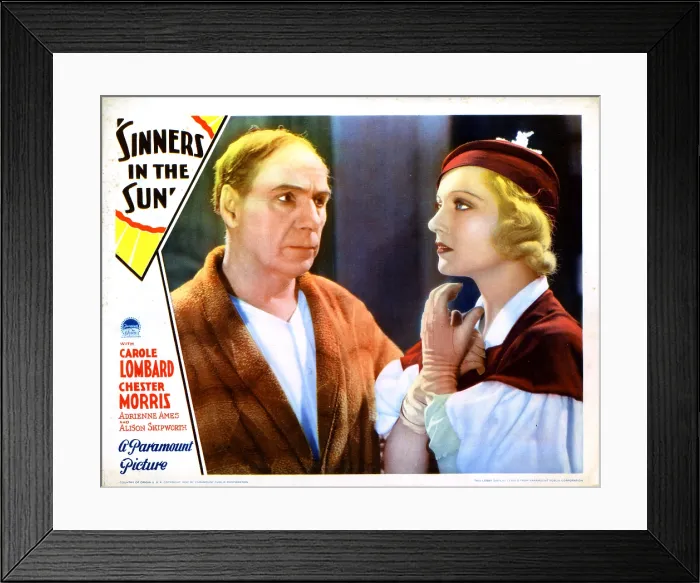 Framed Print : SINNERS IN THE SUN, from left, Reginald Barlow, Carole Lombard, 1932
