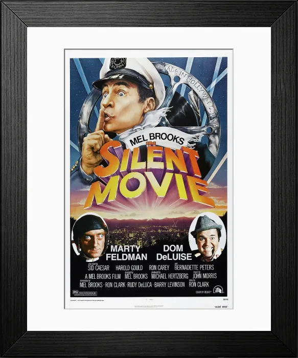 Framed Print : SILENT MOVIE, US poster, Mel Brooks, Marty Feldman, Dom Deluise, 1976 Framed Print : SILENT MOVIE, US poster, Mel Brooks, Marty Feldman, Dom Deluise, 1976
