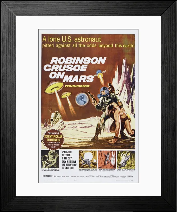 Framed Print : ROBINSON CRUSOE ON MARS, US poster art, 1964