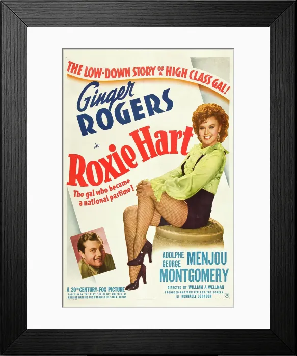 Framed Print : ROXIE HART, from left: George Montgomery, Ginger Rogers, 1942, TM and Copyright 20th Century Fox Film Corp. All rights reserved. / courtesy Everett Collection Framed Print : ROXIE HART, from left: George Montgomery, Ginger Rogers, 1942, TM and Copyright 20th Century Fox Film Corp. All rights reserved. / courtesy Everett Collection