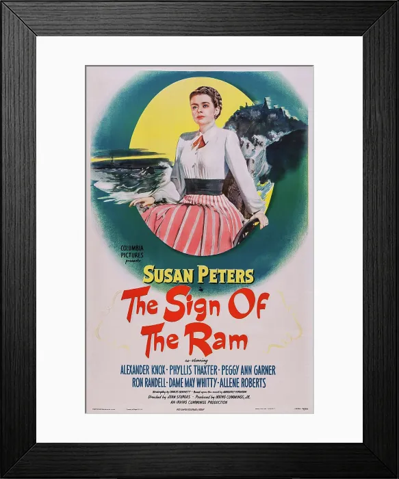 Framed Print : THE SIGN OF THE RAM, US poster art, Susan Peters, 1948 Framed Print : THE SIGN OF THE RAM, US poster art, Susan Peters, 1948