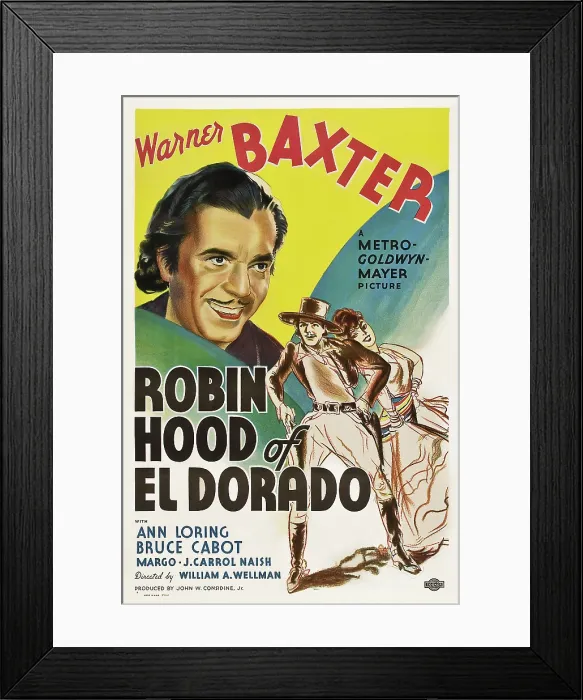 Framed Print : ROBIN HOOD OF EL DORADO, top left: Warner Baxter, 1936