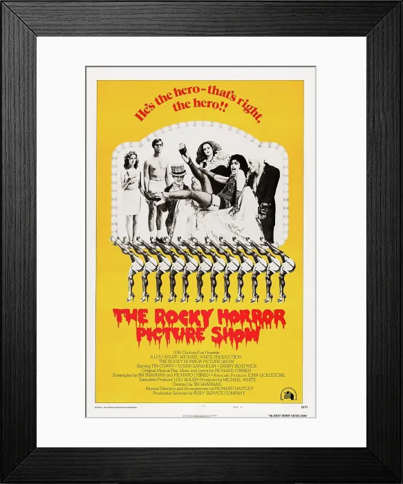 Framed Print : THE ROCKY HORROR PICTURE SHOW, US poster art, from left, Susan Sarandon, Barry Bostwick, Nell Campbell, Patricia Quinn, Tim Curry, Richard O'Brien, 1975 Framed Print : THE ROCKY HORROR PICTURE SHOW, US poster art, from left, Susan Sarandon, Barry Bostwick, Nell Campbell, Patricia Quinn, Tim Curry, Richard O'Brien, 1975