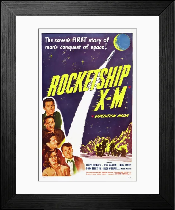 Framed Print : ROCKETSHIP X-M, top: Lloyd Bridges, bottom left: Osa Massen, 1950