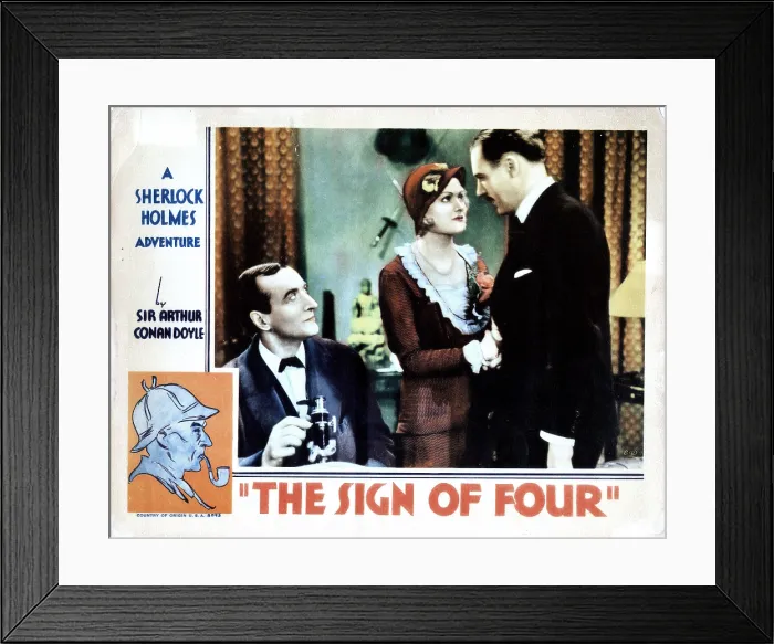 Framed Print : THE SIGN OF FOUR, from left, Arthur Wontner, Isla Bevan, Ian Hunter, 1932 Framed Print : THE SIGN OF FOUR, from left, Arthur Wontner, Isla Bevan, Ian Hunter, 1932