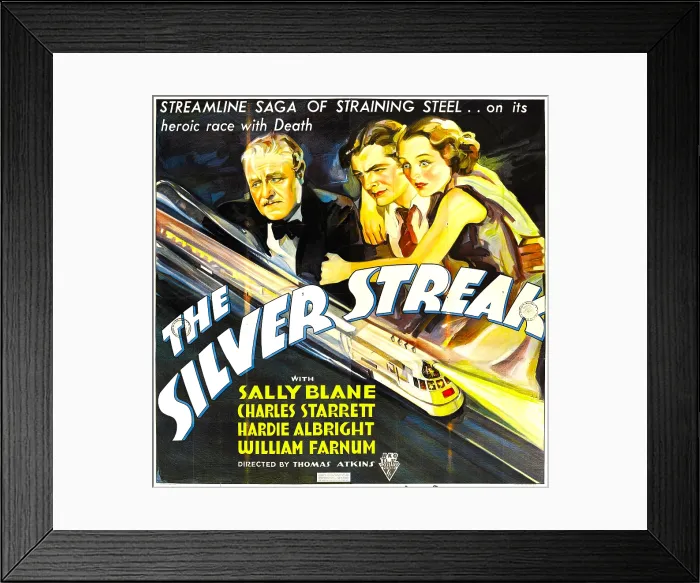 Framed Print : SILVER STREAK, from left: William Farnum, Charles Starrett, Sally Blane, 1934