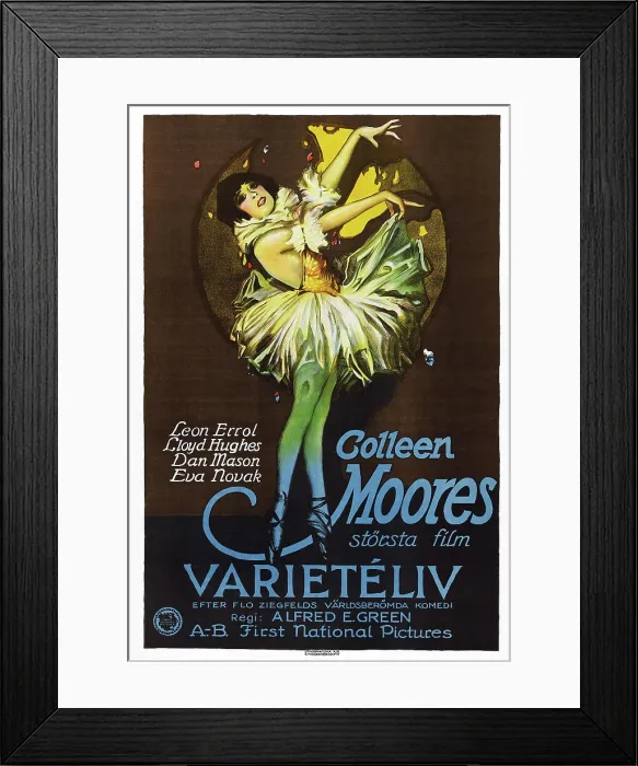 Framed Print : SALLY (aka VARIETELIV), Colleen Moores on Swedish poster art, 1925