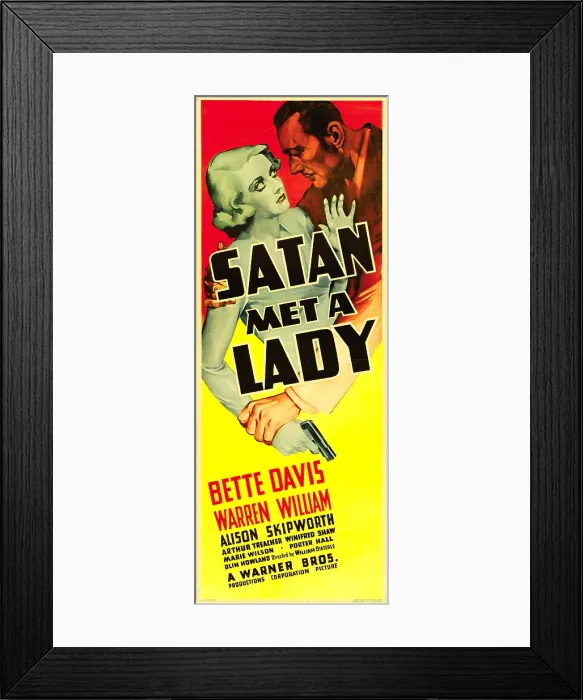 Framed Print : SATAN MET A LADY, from left: Bette Davis, Warren William, 1936