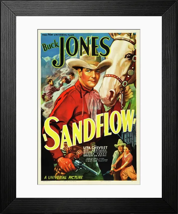 Framed Print : SANDFLOW, top: Buck Jones, 1937 Framed Print : SANDFLOW, top: Buck Jones, 1937