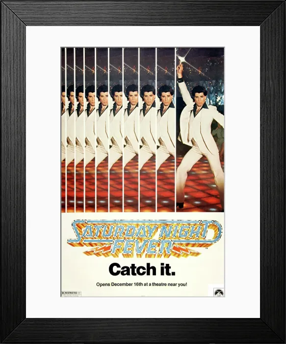 Framed Print : SATURDAY NIGHT FEVER, John Travolta, 1977
