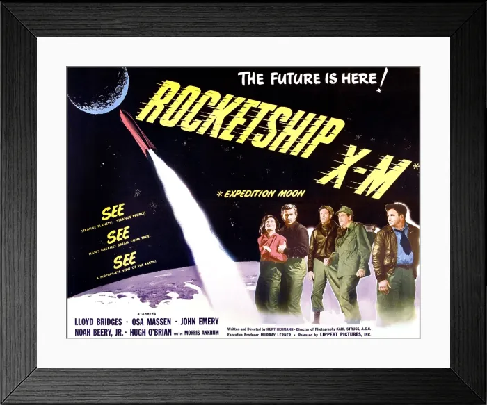 Framed Print : ROCKETSHIP X-M, far left: Osa Massen, second from left: Lloyd Bridges, 1950 Framed Print : ROCKETSHIP X-M, far left: Osa Massen, second from left: Lloyd Bridges, 1950