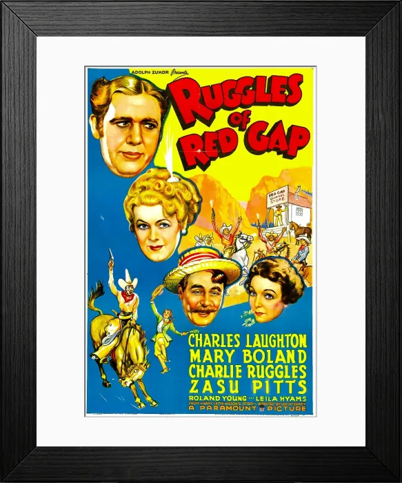 Framed Print : RUGGLES OF RED GAP, from top left: Charles Laughton, Mary Boland, Charles Ruggles, Zasu Pitts, 1935 Framed Print : RUGGLES OF RED GAP, from top left: Charles Laughton, Mary Boland, Charles Ruggles, Zasu Pitts, 1935