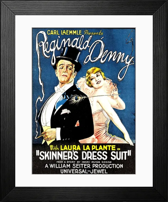 Framed Print : SKINNER'S DRESS SUIT, left to right: Reginald Denny, Laura La Plante, 1926 Framed Print : SKINNER'S DRESS SUIT, left to right: Reginald Denny, Laura La Plante, 1926