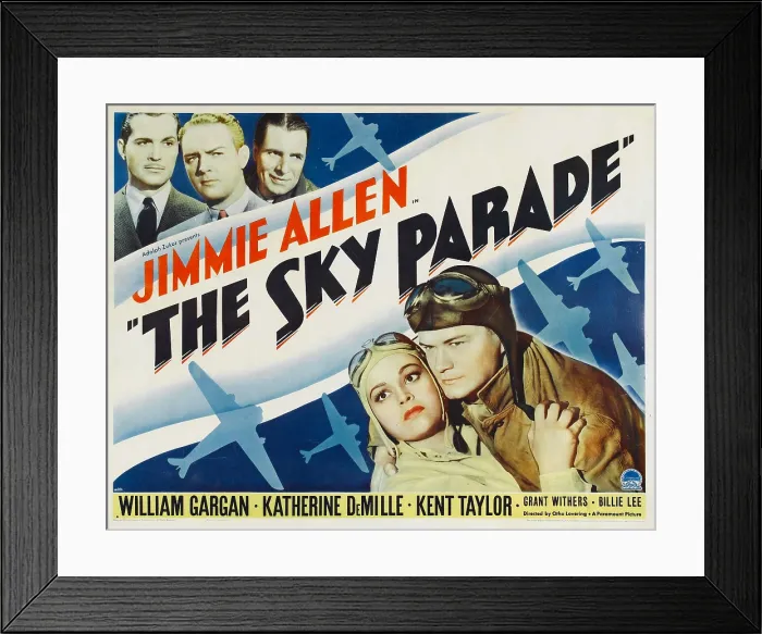 Framed Print : SKY PARADE, top from left: Kent Taylor, Grant Withers, William Gargan, bottom from left: Katherine DeMille, Jimmie Allen, 1936