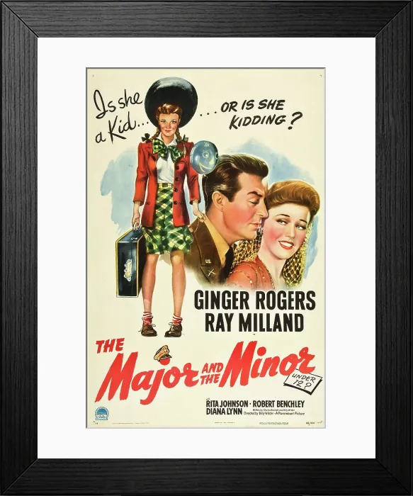 Framed Print : THE MAJOR AND THE MINOR, Ray Milland, Ginger Rogers, 1942 Framed Print : THE MAJOR AND THE MINOR, Ray Milland, Ginger Rogers, 1942