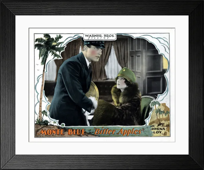 Framed Print : BITTER APPLES, from left, Paul Ellis, Myrna Loy, 1927