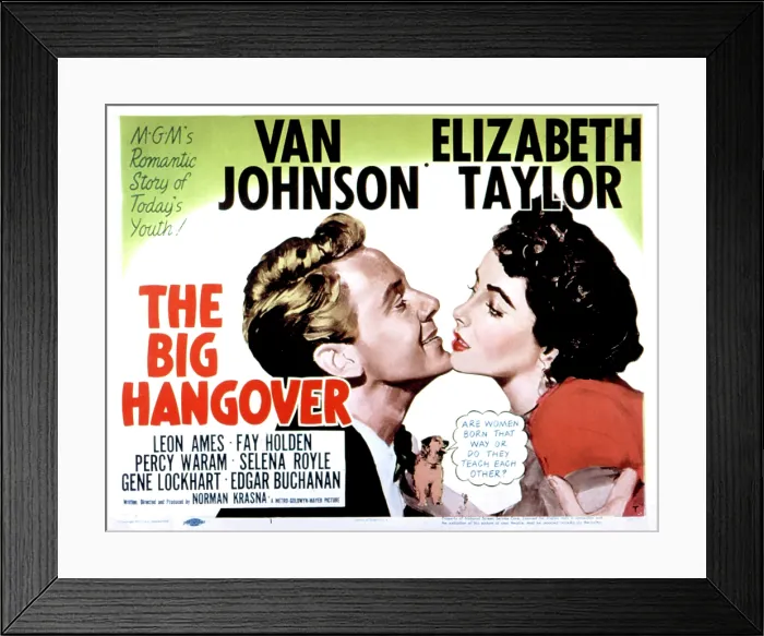 Framed Print : THE BIG HANGOVER, Van Johnson, Elizabeth Taylor, 1950