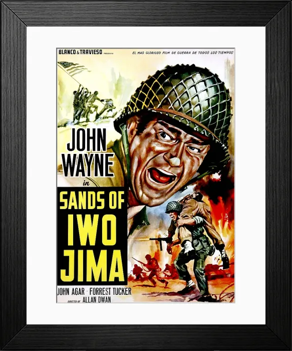 Framed Print : SANDS OF IWO JIMA, John Wayne, 1949 Framed Print : SANDS OF IWO JIMA, John Wayne, 1949