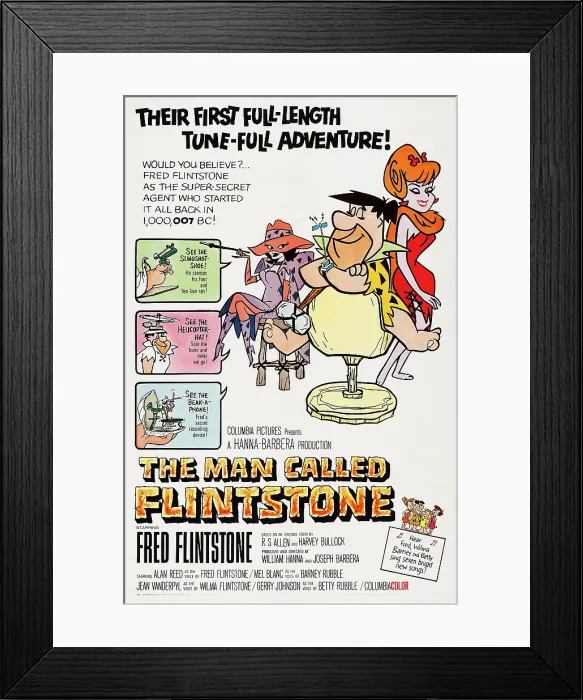 Framed Print : THE MAN CALLED FLINTSTONE, US poster art, Fred Flintstone, 1966 Framed Print : THE MAN CALLED FLINTSTONE, US poster art, Fred Flintstone, 1966