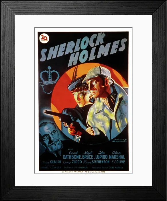Framed Print : THE ADVENTURES OF SHERLOCK HOLMES, George Zucco, Ida Lupino, Basil Rathbone, 1939, TM and copyright 20th Century Fox Film Corp. All rights reserved / Courtesy: Everett Collection Framed Print : THE ADVENTURES OF SHERLOCK HOLMES, George Zucco, Ida Lupino, Basil Rathbone, 1939, TM and copyright 20th Century Fox Film Corp. All rights reserved / Courtesy: Everett Collection
