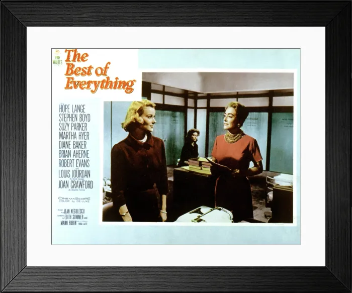 Framed Print : THE BEST OF EVERYTHING, Hope Lange, Suzy Parker, Joan Crawford, 1959, TM and Copyright (c)20th Century Fox Film Corp. All rights reserved