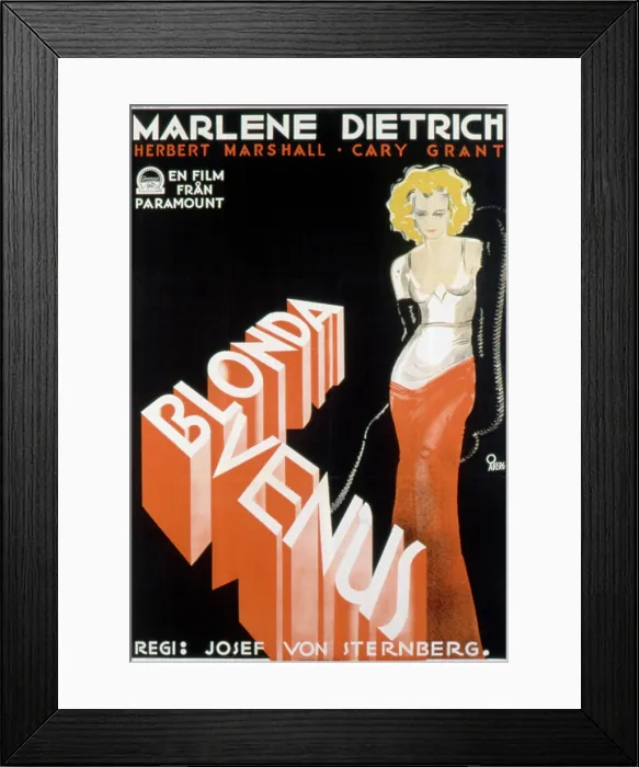 Framed Print : BLONDE VENUS, Marlene Dietrich, 1932 Framed Print : BLONDE VENUS, Marlene Dietrich, 1932