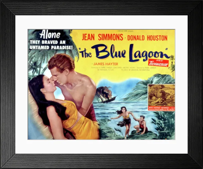 Framed Print : THE BLUE LAGOON, Jean Simmons, Donald Houston, 1949