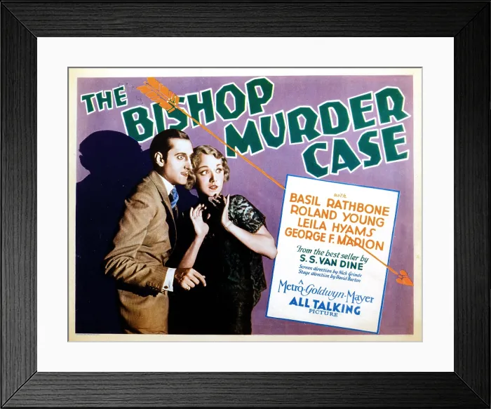 Framed Print : THE BISHOP MURDER CASE, US poster, from left: Basil Rathbone, Leila Hyams, 1930 Framed Print : THE BISHOP MURDER CASE, US poster, from left: Basil Rathbone, Leila Hyams, 1930