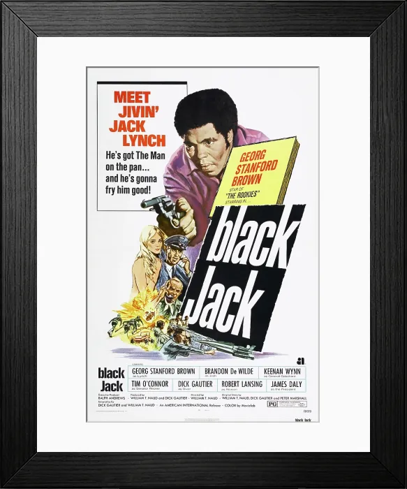Framed Print : WILD IN THE SKY, (aka BLACK JACK), US poster, Georg Stanford Brown (top), 1972 Framed Print : WILD IN THE SKY, (aka BLACK JACK), US poster, Georg Stanford Brown (top), 1972