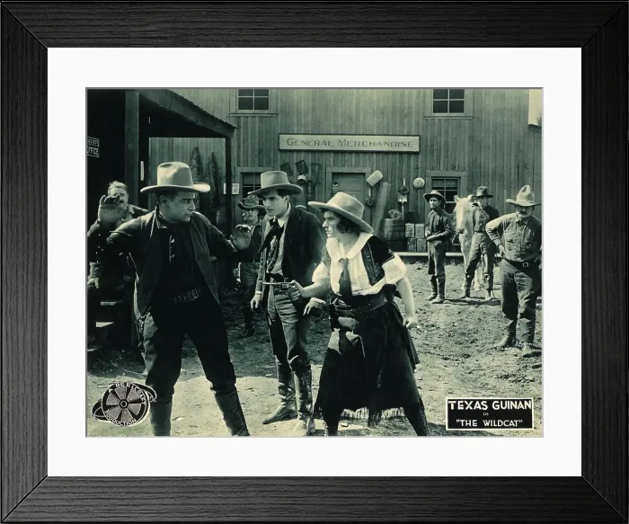 Framed Print : THE WILDCAT, right: Texas Guinan on lobbycard, 1920 Framed Print : THE WILDCAT, right: Texas Guinan on lobbycard, 1920