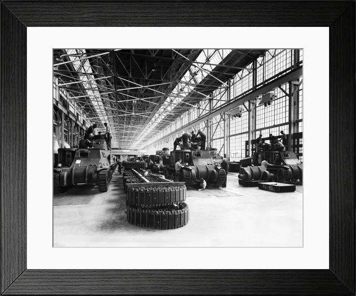 Framed Print : M-3 Medium tanks come off the assembly line at the Chrysler Tank Arsenal in Detroit, Michigan, 1941. Courtesy: CSU Archives / Everett Collection Framed Print : M-3 Medium tanks come off the assembly line at the Chrysler Tank Arsenal in Detroit, Michigan, 1941. Courtesy: CSU Archives / Everett Collection