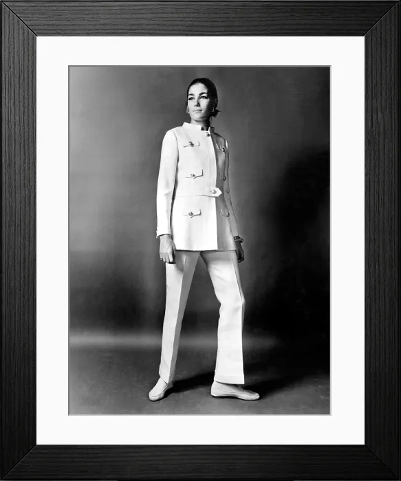 Framed Print : An outfit by Oscar de la Renta, around 1967.. Courtesy: CSU Archives  /  Everett Collection