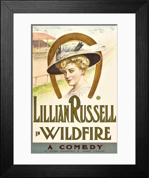 Framed Print : WILDFIRE, Lillian Russell on poster art, 1915