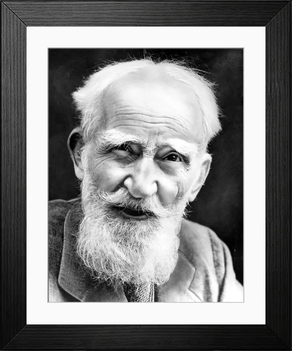 Framed Print : George Bernard Shaw 1856-1950, Irish Playwright, Nobel Prize in Literature, 1925. Courtesy: CSU Archives  /  Everett Collection