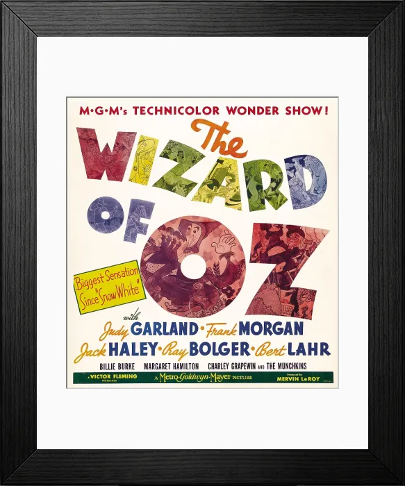 Framed Print : THE WIZARD OF OZ, jumbo window card, 1939 Framed Print : THE WIZARD OF OZ, jumbo window card, 1939