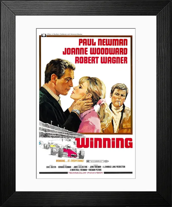 Framed Print : WINNING, from left: Paul Newman, Joanne Woodward, Robert Wagner, 1969 Framed Print : WINNING, from left: Paul Newman, Joanne Woodward, Robert Wagner, 1969