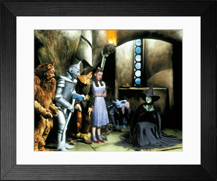 Framed Print : THE WIZARD OF OZ, Bert Lahr, Jack Haley, Ray Bolger, Judy Garland, Margaret Hamilton, 1939