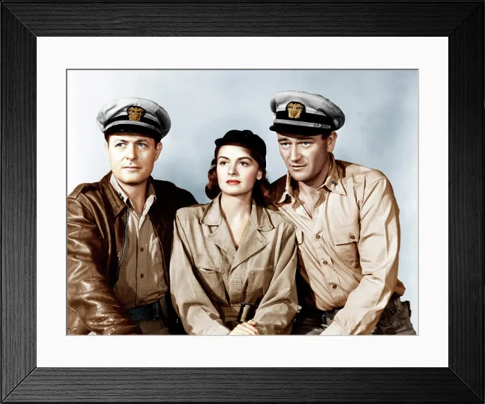 Framed Print : THEY WERE EXPENDABLE, from left: Robert Montgomery, Donna Reed, John Wayne, 1945 Framed Print : THEY WERE EXPENDABLE, from left: Robert Montgomery, Donna Reed, John Wayne, 1945