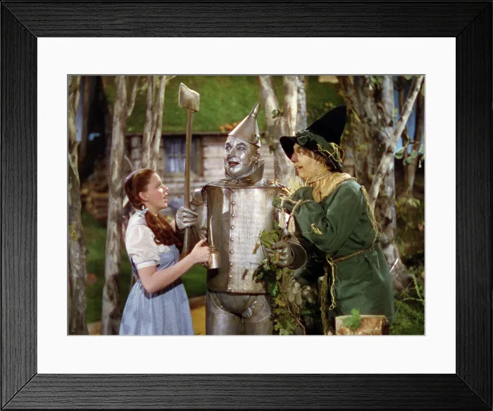 Framed Print : THE WIZARD OF OZ, from left: Judy Garland, Jack Haley, Ray Bolger, 1939