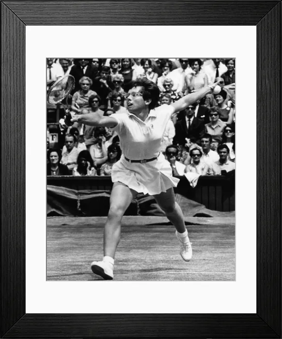 Framed Print : Billie Jean King, Wimbledon, England, July 6, 1968.. Courtesy: CSU Archives  /  Everett Collection