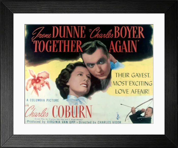 Framed Print : TOGETHER AGAIN, Irene Dunne, Charles Boyer, 1944