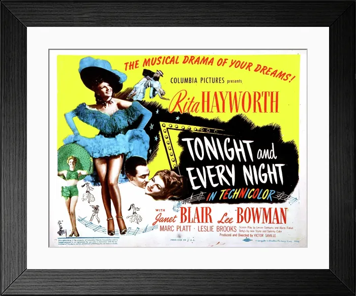 Framed Print : TONIGHT AND EVERY NIGHT, Rita Hayworth, Lee Bowman, 1945 Framed Print : TONIGHT AND EVERY NIGHT, Rita Hayworth, Lee Bowman, 1945