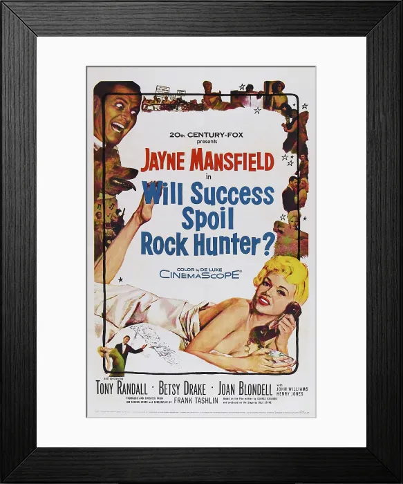 Framed Print : WILL SUCCESS SPOIL ROCK HUNTER?, US poster art, Tony Randall, (top left), Jayne Mansfield, (bottom right), 1957. TM and Copyright 20th Century Fox Film Corp Framed Print : WILL SUCCESS SPOIL ROCK HUNTER?, US poster art, Tony Randall, (top left), Jayne Mansfield, (bottom right), 1957. TM and Copyright 20th Century Fox Film Corp