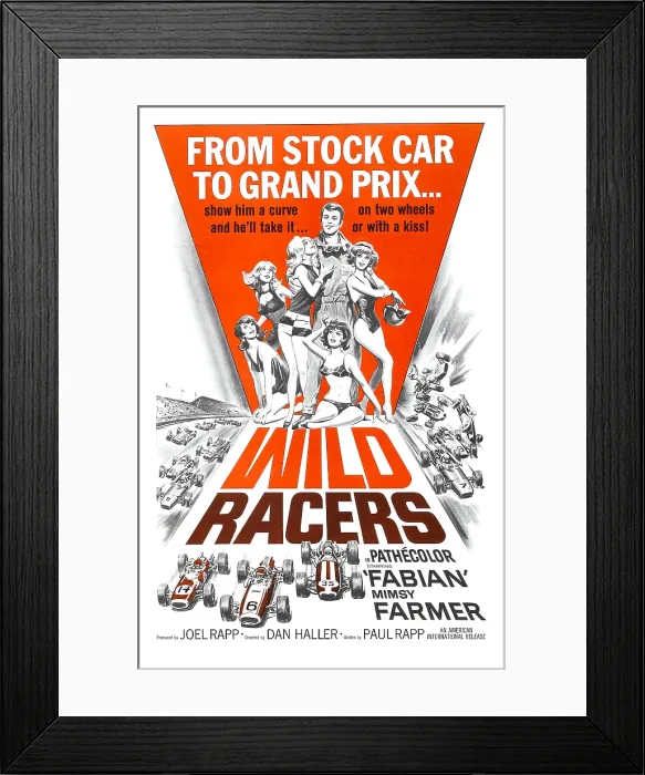 Framed Print : WILD RACERS, Fabian (overalls), 1968 Framed Print : WILD RACERS, Fabian (overalls), 1968